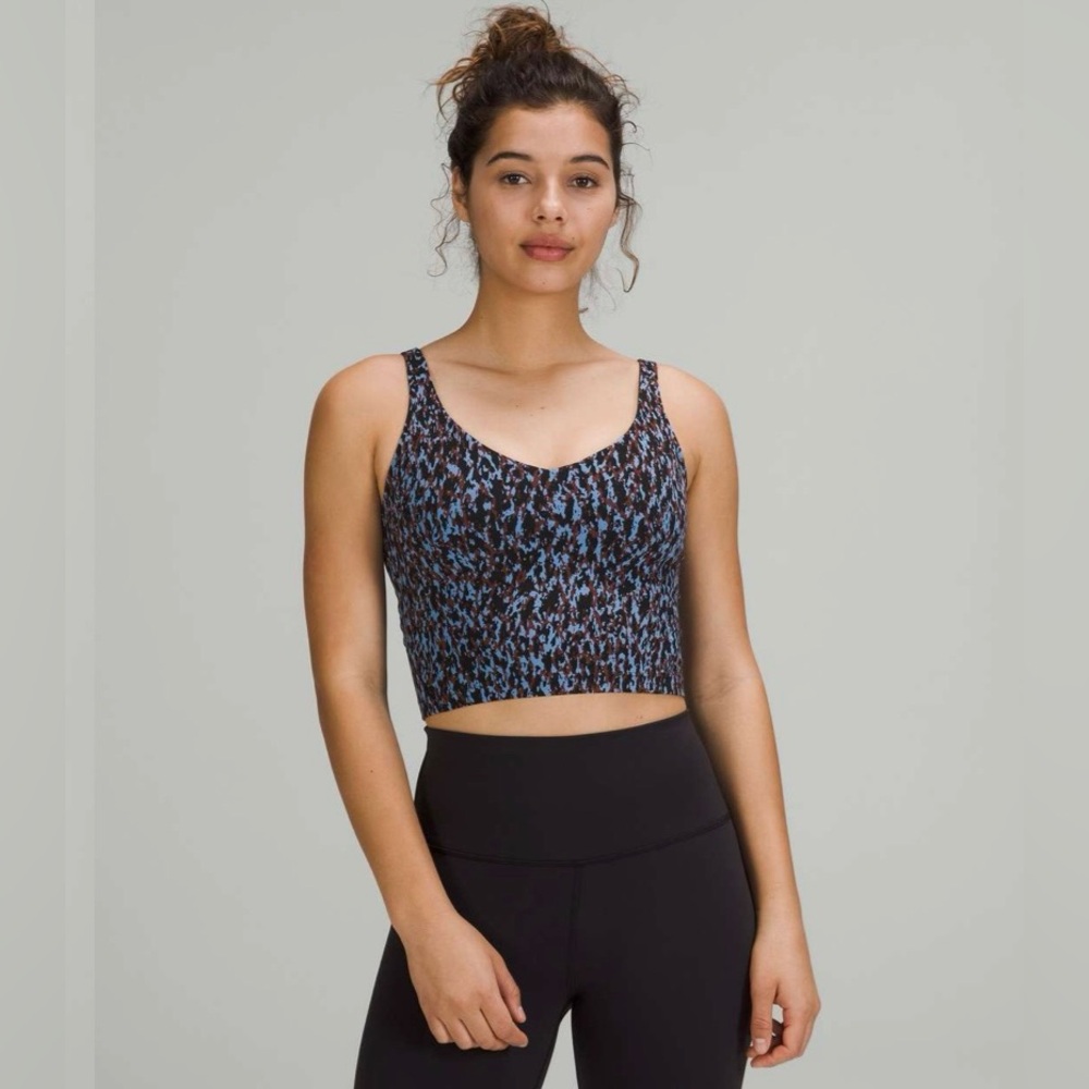 🍋 Lululemon Align Tank Top • Leopard Camo Blue Nile Multi • Size 6